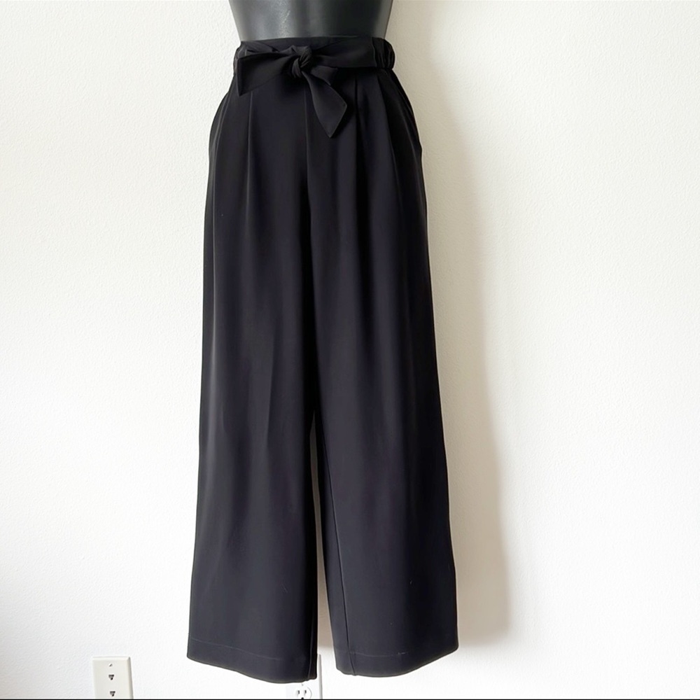 Lululemon Noir Crop Wide Leg Tie Waist High Rise Black